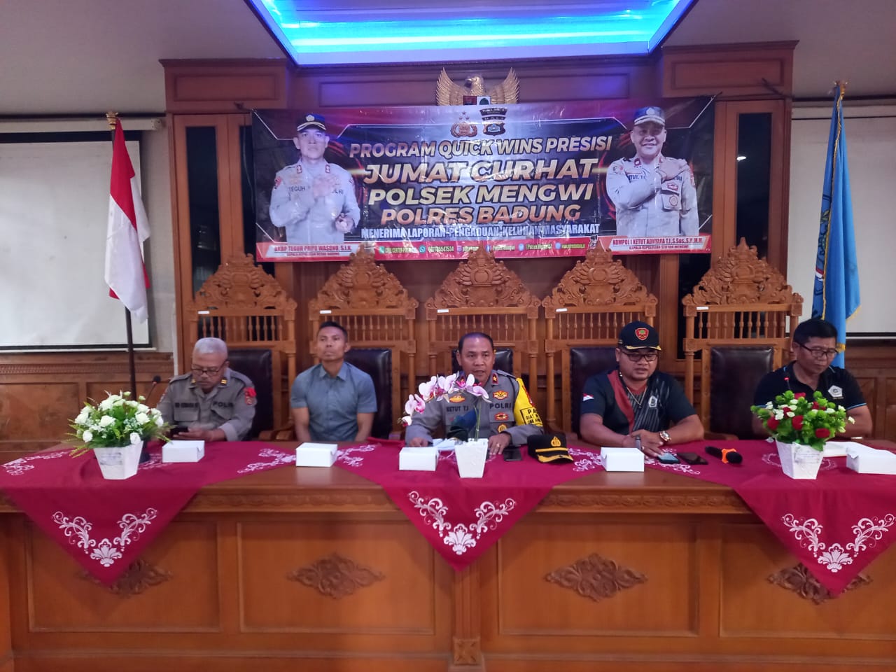 LPJ dan Pohon Perindang Menjadi Topik Jumat Curhat Polsek Mengwi