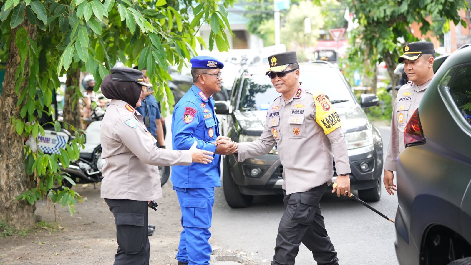 Kapolda Bali Cek Personel Pengamanan Deklarasi Cawapres di Pulau Dewata