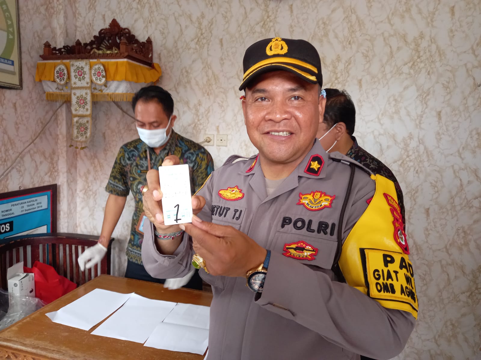 Antisipasi Penyalah Gunaan Narkoba Polsek Mengwi Gandeng BNN Badung Lakukan Tes Urine