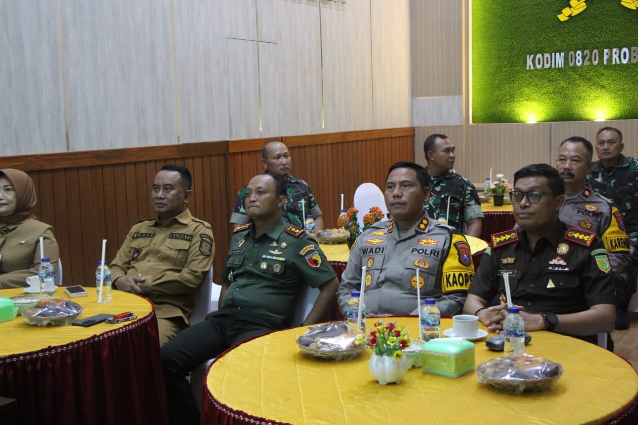 Dihadiri Jajaran Forkopimda, Kodim Probolinggo Gelar Vidcon Bersama Komando Atas