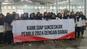 *Ratusan Karyawan PT. Tjiwulan Kota Probolinggo Deklarasikan Pemilu Damai 2024*