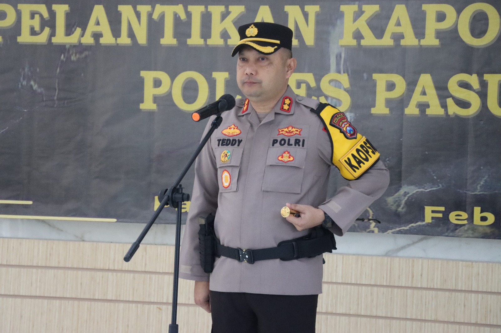 Kapolres Pasuruan Pimpin Upacara Pelantikan Kapolsek Puspo