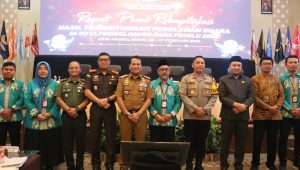 Dandim 0820/Probolinggo Letkol Arm Heri Budiasto Bersama jajaran Forkopimda Hadiri Rapat Pleno Rekapitulasi oleh KPU Kota Probolinggo