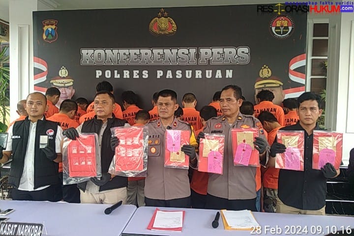 Polres Pasuruan Amankan Pelaku Kekerasan dan Penyalahgunaan Narkoba