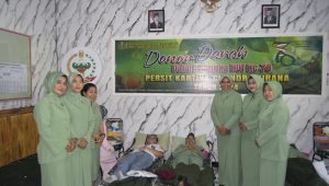 DONOR DARAH DALAM RANGKA HUT KE-78 PERSIT KARTIKA CHANDRA KIRANA OLEH PERSIT KARTIKA CHANDRA KIRANA CABANG XXIV YONIF 511 KOORCAB REM 081 PD/BRAWIJAYA