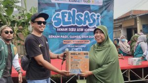 PLN Icon Plus SBU Jawa Bagian Timur Menggelar Program “SENSASI Senam Seru Asik Iconnet” di Sekardangan, Sidoarjo
