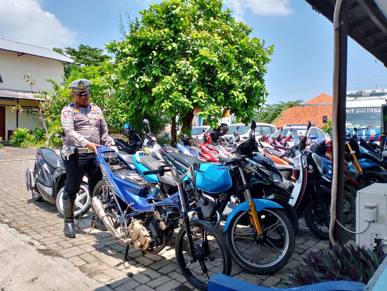 Wujudkan Ramadhan Aman Kondusif, Polres Sampang Amankan Ratusan Sepeda Motor Dengan Knalpot Brong