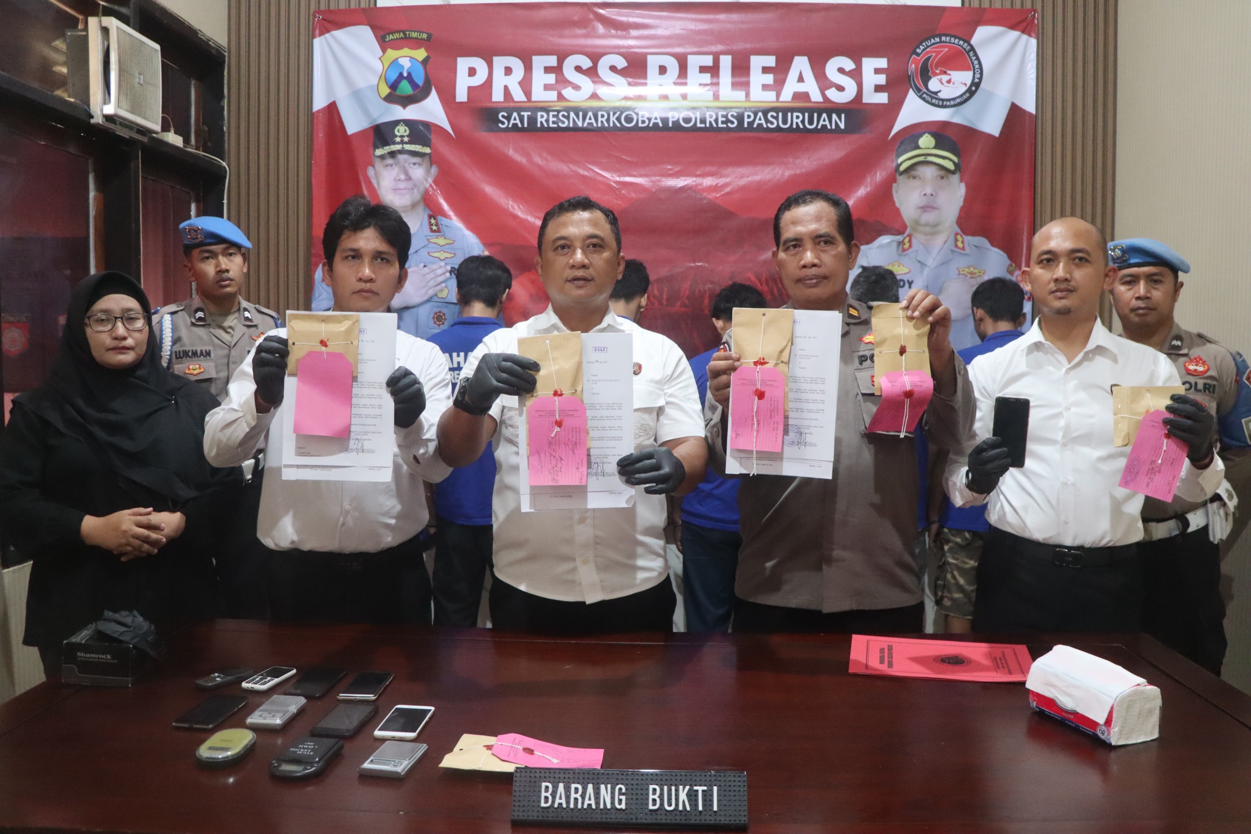 Polres Pasuruan Berhasil Tangkap 6 Pelaku Jaringan Pengedar Narkoba, Satu Orang Residivis