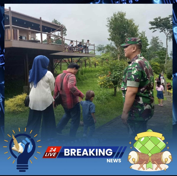 Koramil Krucil Berikan Rasa Aman Dan Nyaman Bagi Pengunjung Bermi Eco Park
