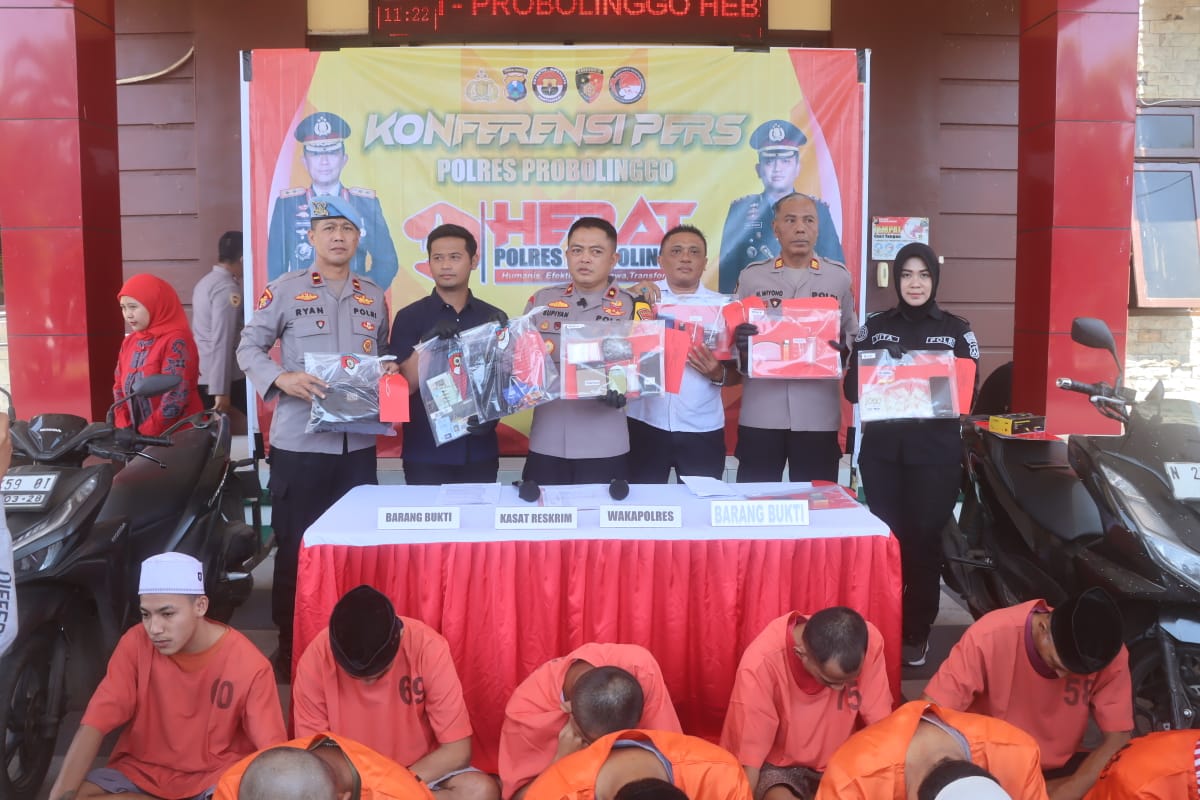 Satreskrim Polres Probolinggo Ungkap Dua Kasus Curas, 4 Tersangka Diamankan