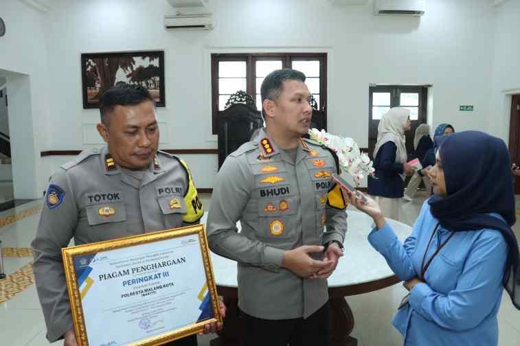 Mapolresta Malang Kota Raih Penghargaan Satuan Kerja Terbaik Atas Pelaksanaan Anggaran