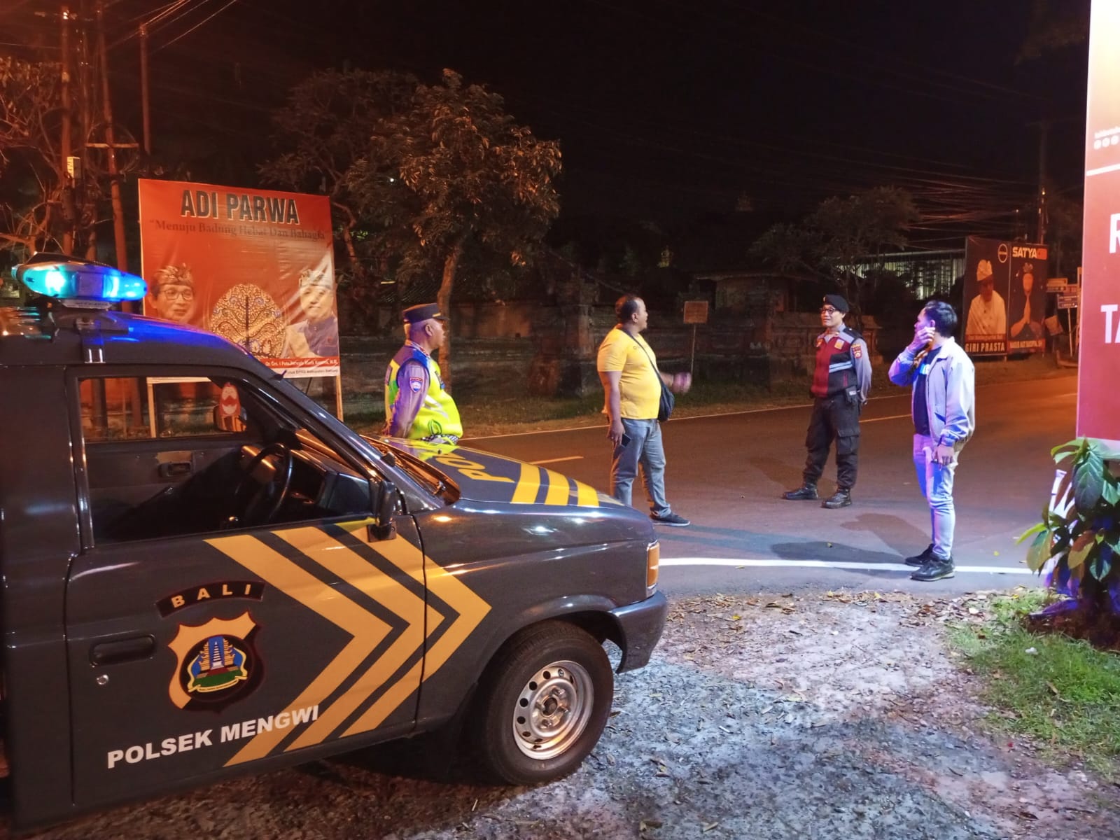 Polsek Mengwi Gelar Kegiatan Patroli Guna Cegah Kejahatan