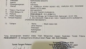 Niat Ingin Membeli Peralatan di Indomaret Jalan Tandes Surabaya, Akhirnya Motor Raib di Gondol Maling