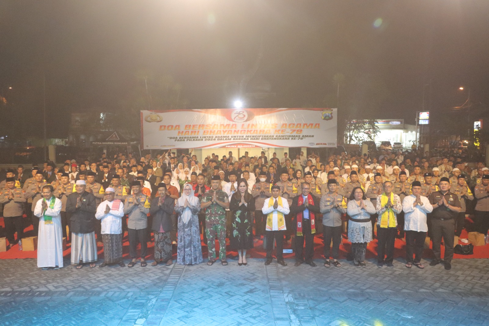 Polres Mojokerto Gelar Doa Bersama Lintas Agama Untuk Pilkada 2024 Yang Sejuk dan Damai