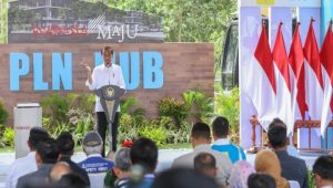 Presiden Jokowi Tandai Pembangunan PLN Hub, Pusat Ekosistem Transisi Energi dan Layanan Digital di Jantung IKN