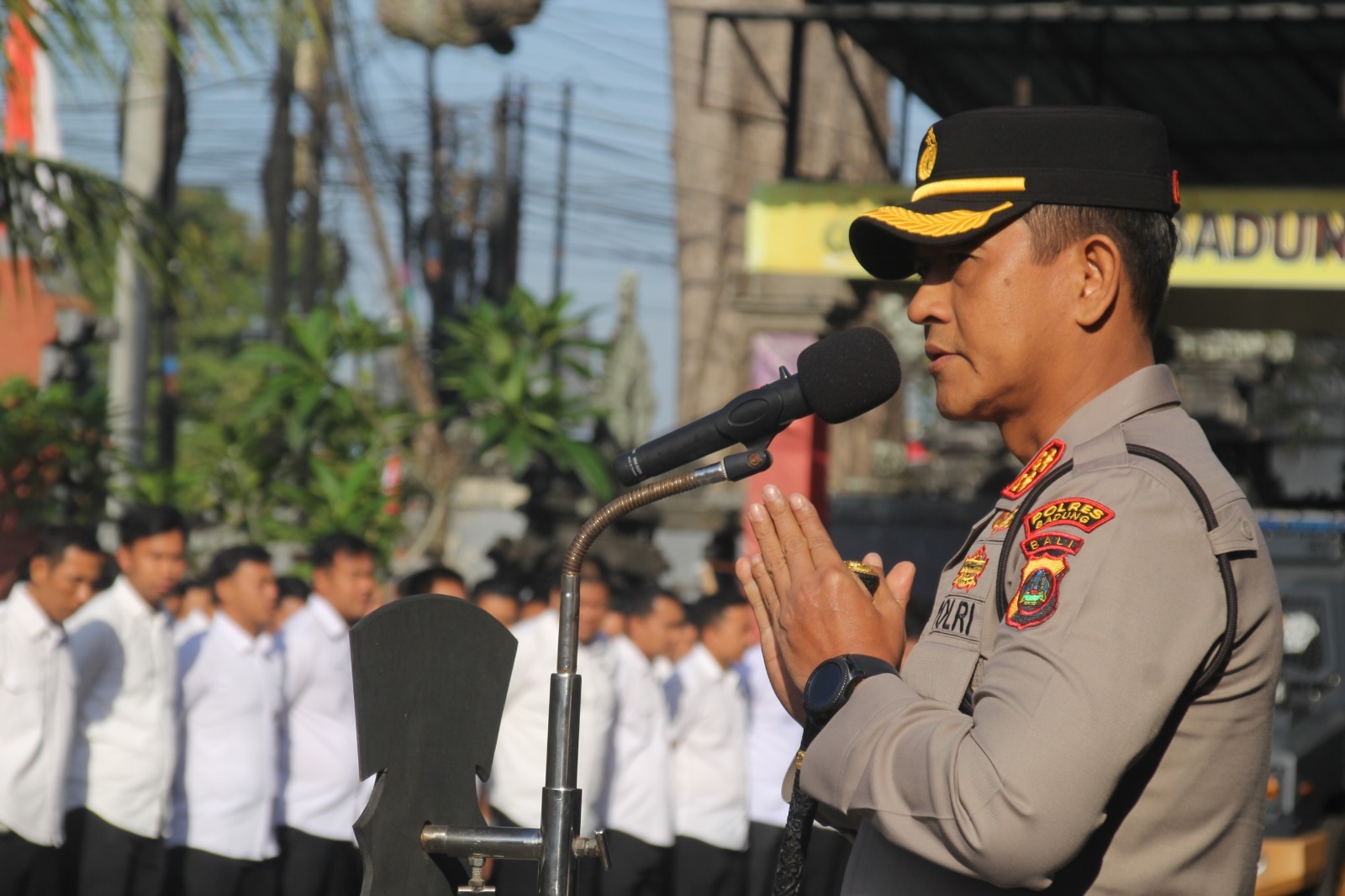 Pimpin Apel Jam Pimpinan Kapolres Badung Jabarkan Commander Wish Kapolda Bali