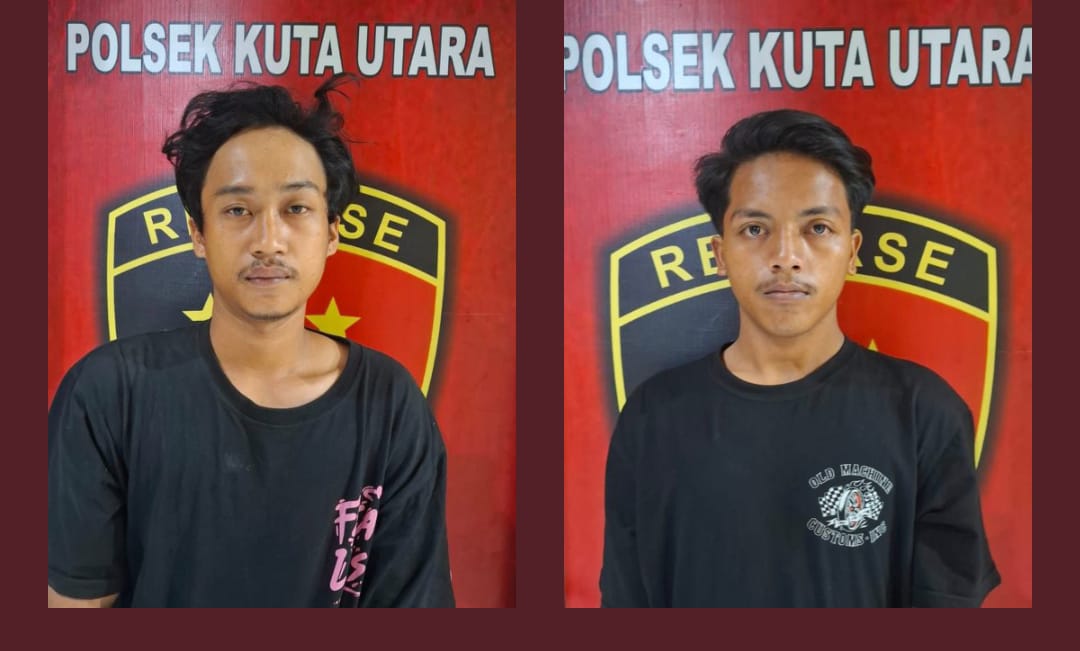 Tim Opsnal Polsek Kuta Utara Tangkap Dua Pelaku Pencurian Karpet
