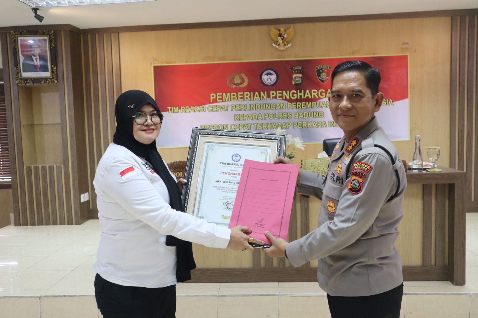 Polres Badung Terima Penghargaan dari Tim Reaksi Cepat (TRC)