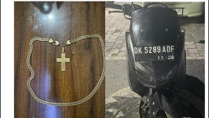 Polsek Kuta Amankan Pelaku Jambret Kalung Emas Milik WNA