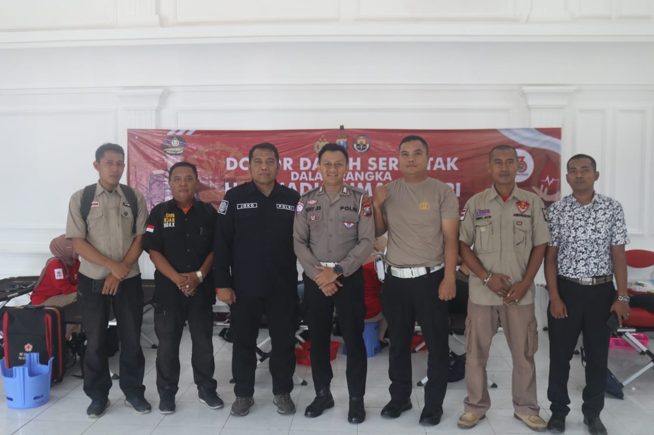 Peringati HUT Humas Polri Ke-73 Tahun 2024 Humas Polres Pasuruan Gelar Donor Darah Bersama Insan Media