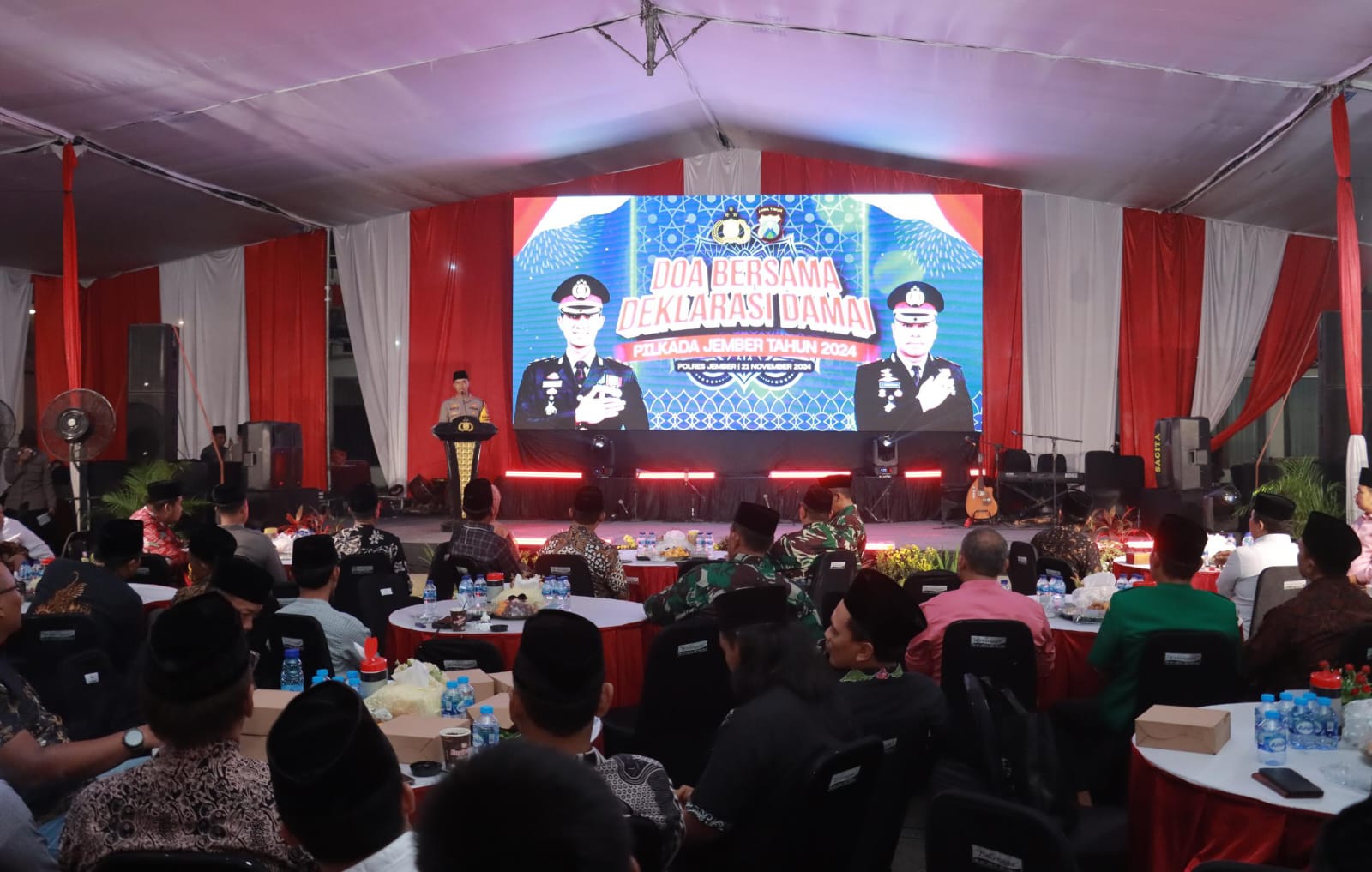 Cooling System, Polres Jember Gelar Doa Bersama dan Deklarasi Damai Pilkada 2024