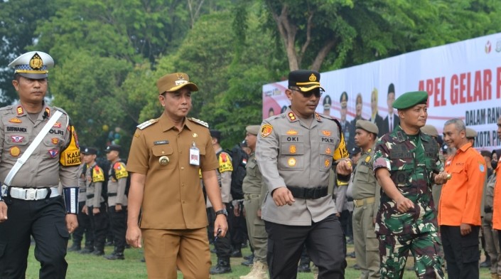 Gelar Apel Pergeseran Pasukan, Kapolres Terjunkan Ribuan Personil Gabungan