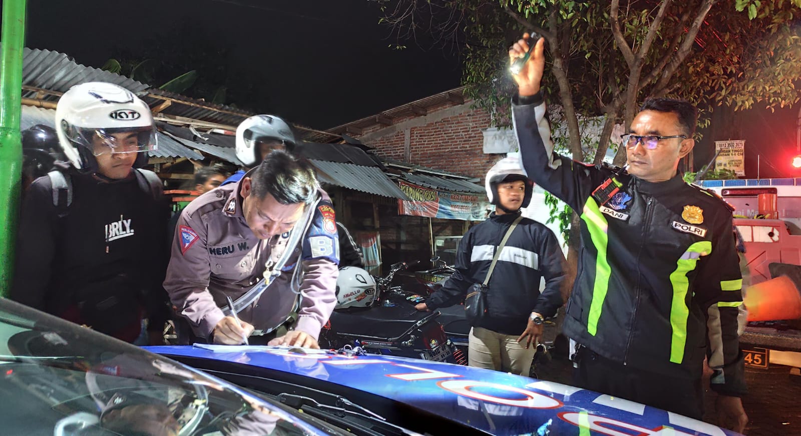Harkamtibmas Jelang Nataru, Polres Kediri Kota Tindak Puluhan Motor Tidak Sesuai Spektek
