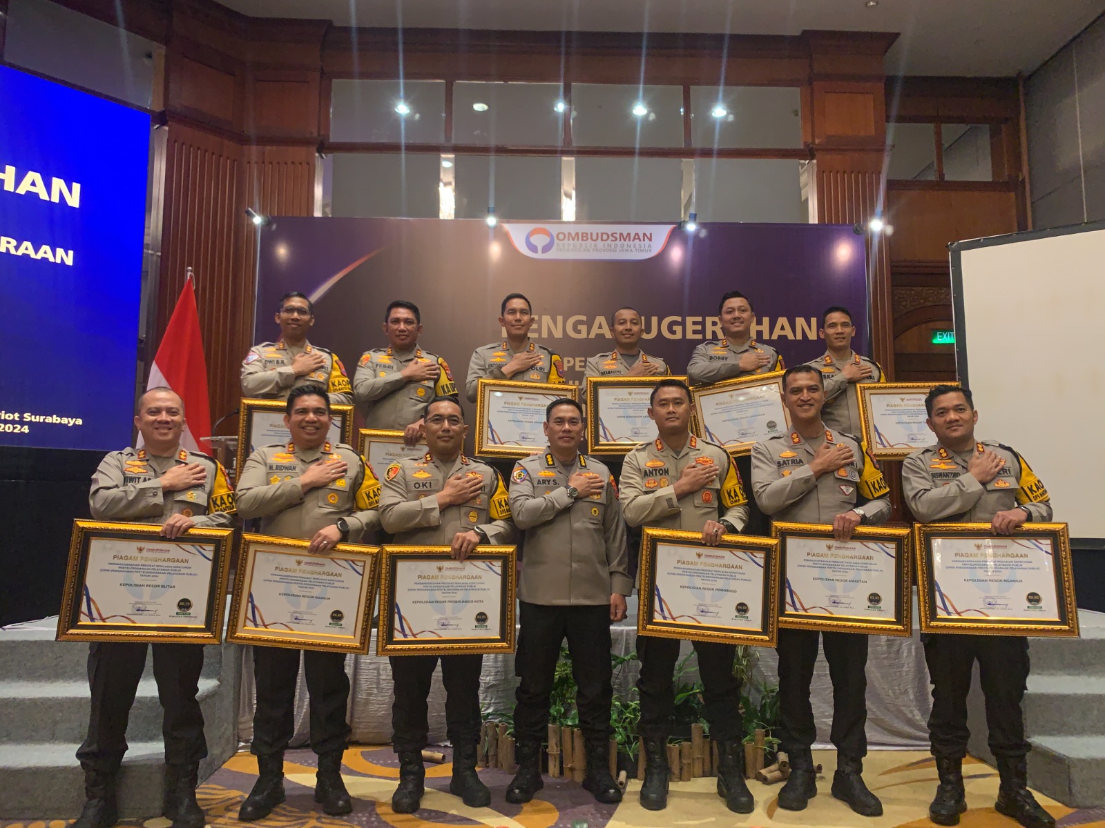 Polres Bangkalan Meraih Predikat Kualitas Pelayanan Publik Tertinggi dari Ombudsman RI