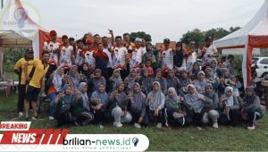 Semangat Kepala Desa Leces Zaenal Arifin laksanakan Senam Pagi Bersama MUSPIKA Dan Masyarakat