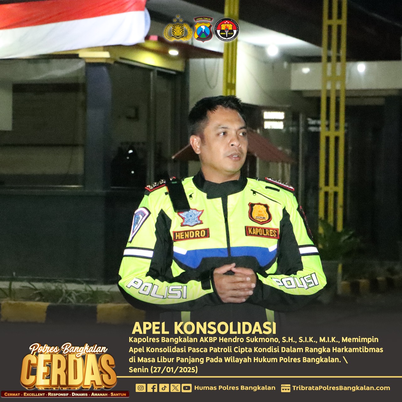 Kapolres Bangkalan Sisiri Jembatan Suramadu Hingga ke Kota