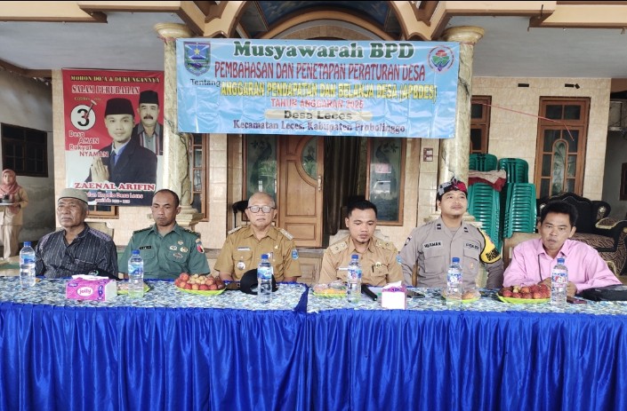 Musyawarah BPD ( APBDES ) Tahun Anggaran 2025 Desa Leces Kecamatan Leces Kabupaten Probolinggo