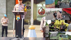Kapolres Gresik Tegaskan Larangan Truk Melintas saat Jam Operasional dan Truk Muat MBLB Wajib Ditutup Terpal