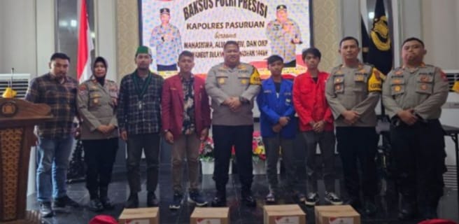 Dalam Rangka Polri Presisi, Polres Pasuruan Gandeng Mahasiswa untuk Gelar Baksos