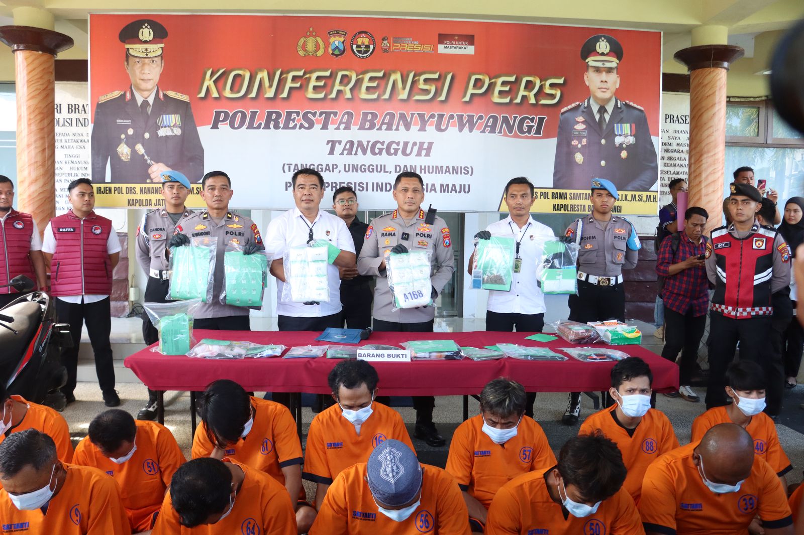 Polresta Banyuwangi Ungkap 16 Kasus Narkoba Sebanyak 2,1 Kg Sabu