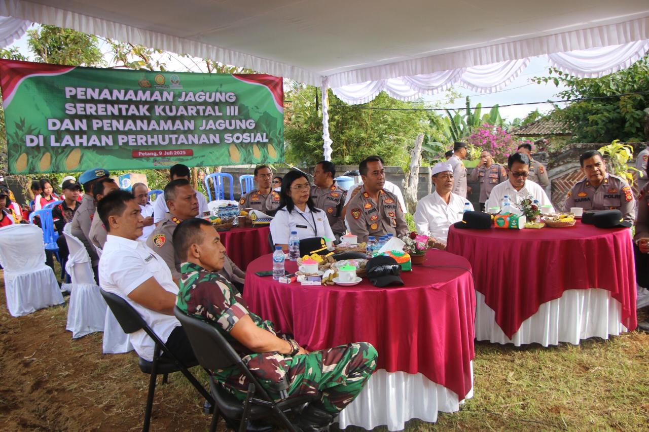 Kapolres AKBP M.Arif Ikuti Penanaman Jagung Serentak Kuartal III Secara Virtual