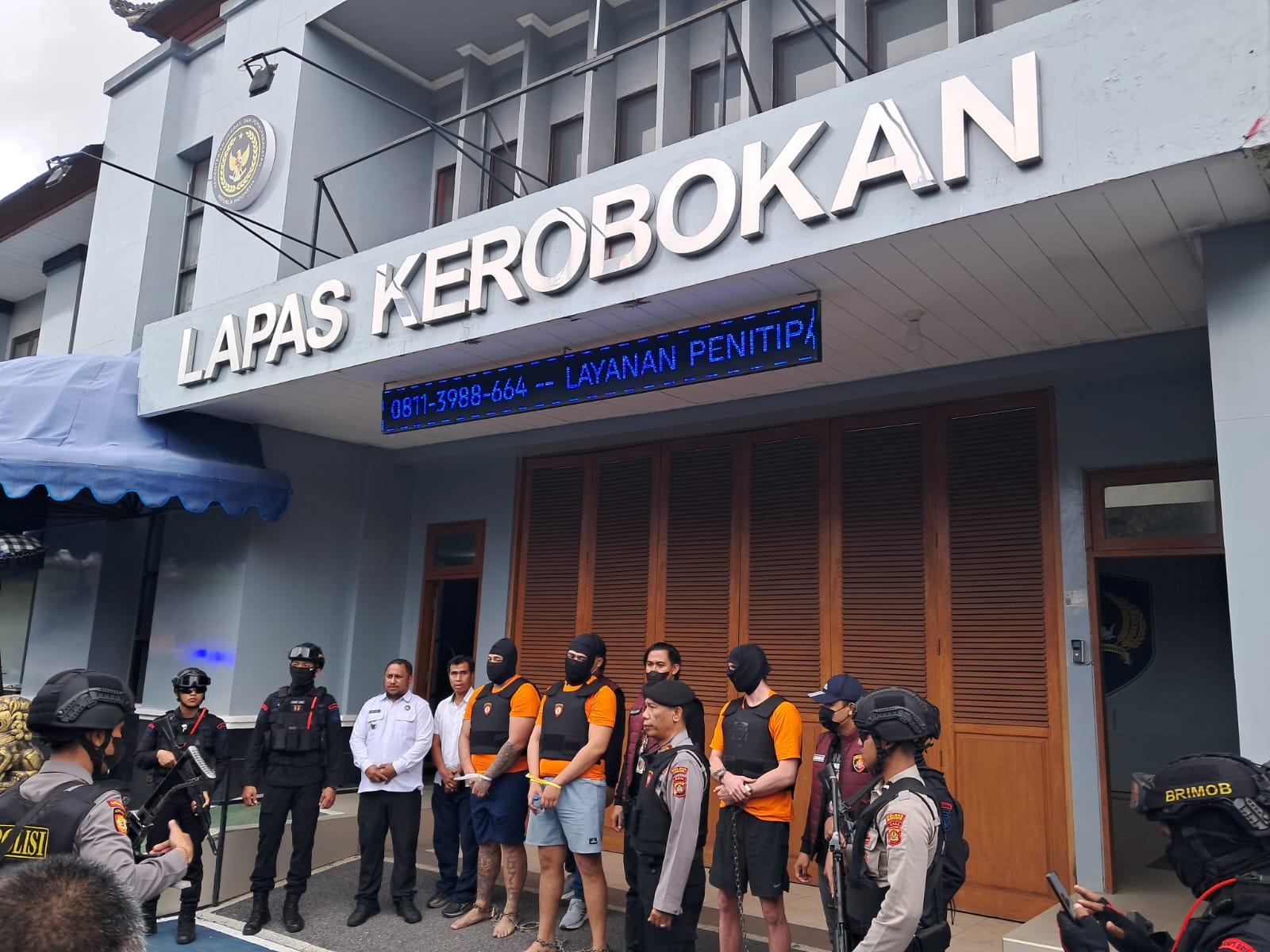 Usai Rekonstruksi Kasus Penembakan, Polres Badung Titipkan 3 Tersangka WNA Australia ke Lapas Kerobokan