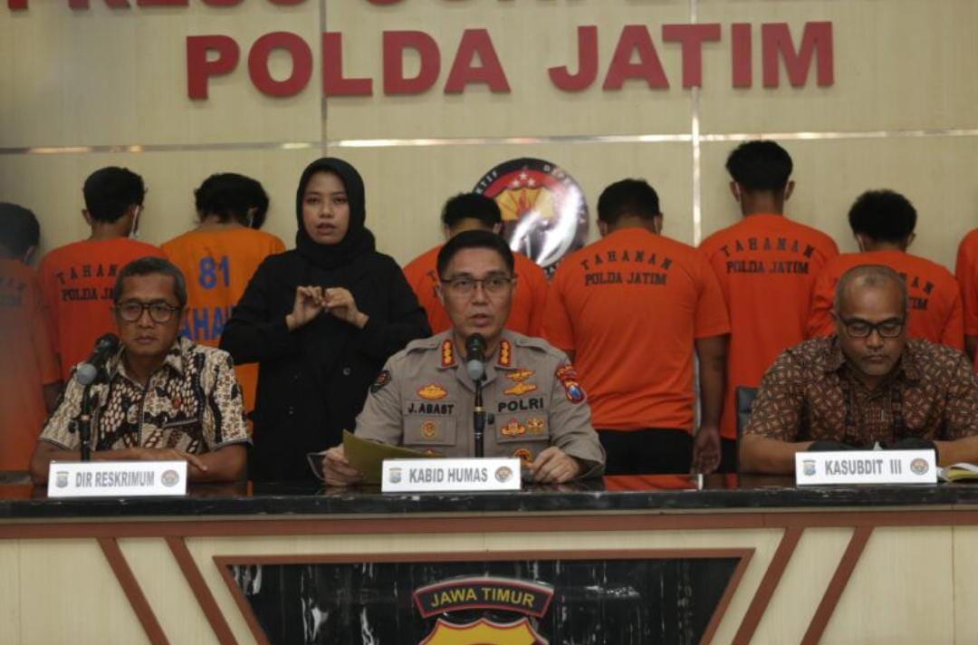 Polda Jatim Ungkap Jaringan Curanmor di 4 Kota Amankan 12 Tersangka
