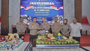Satlantas Polres Blitar Gelar Syukuran Peringatan HUT Lantas ke-70