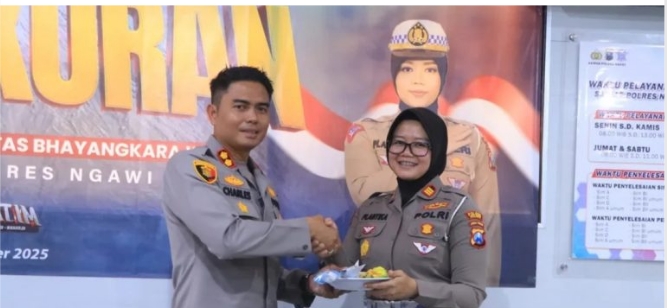 Kapolres Ngawi Pimpin Tasyakuran HUT Lalu Lintas ke-70, Satlantas Diharapkan Semakin Humanis dan Solid