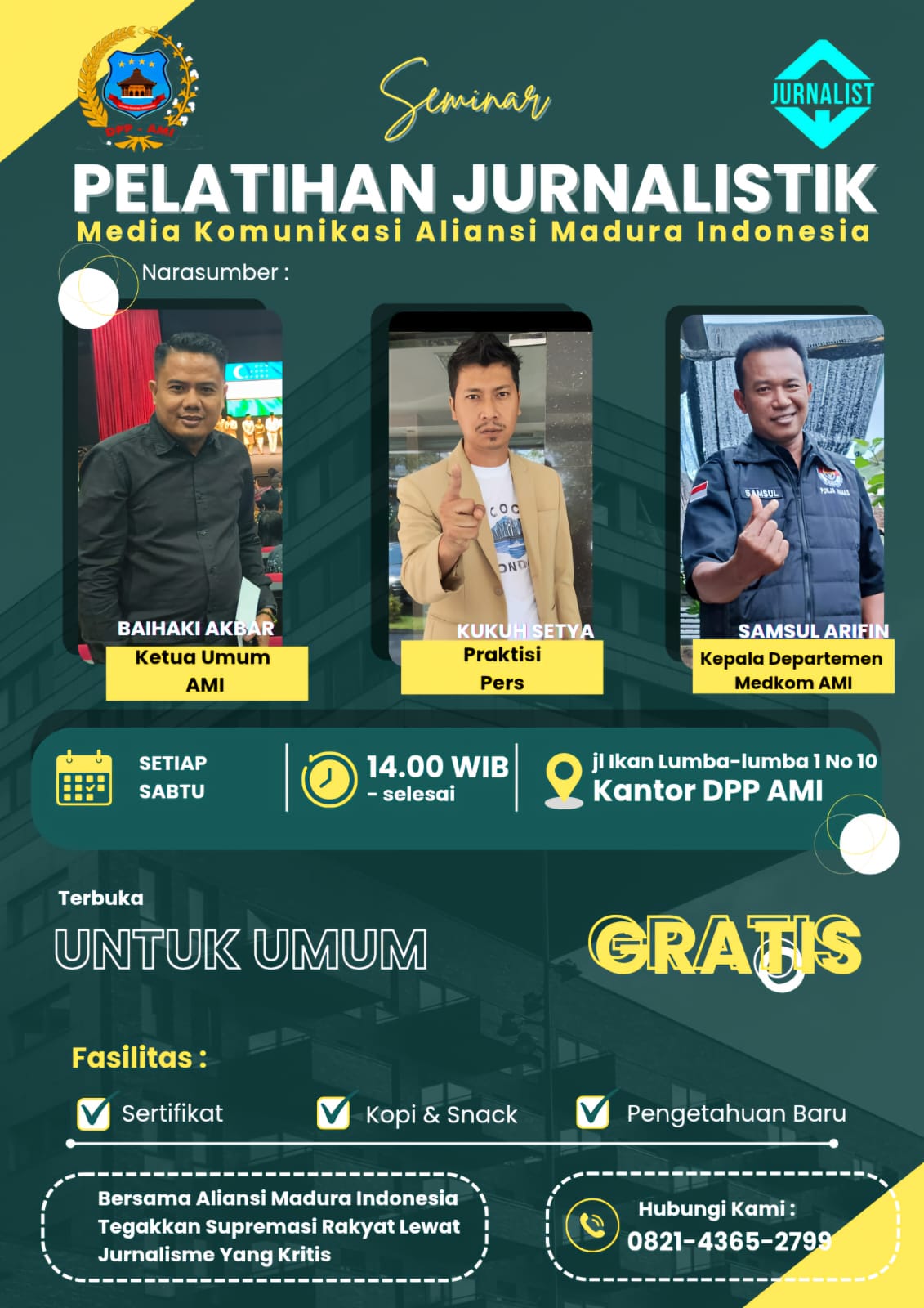 Seminar Pelatihan Jurnalistik Gratis