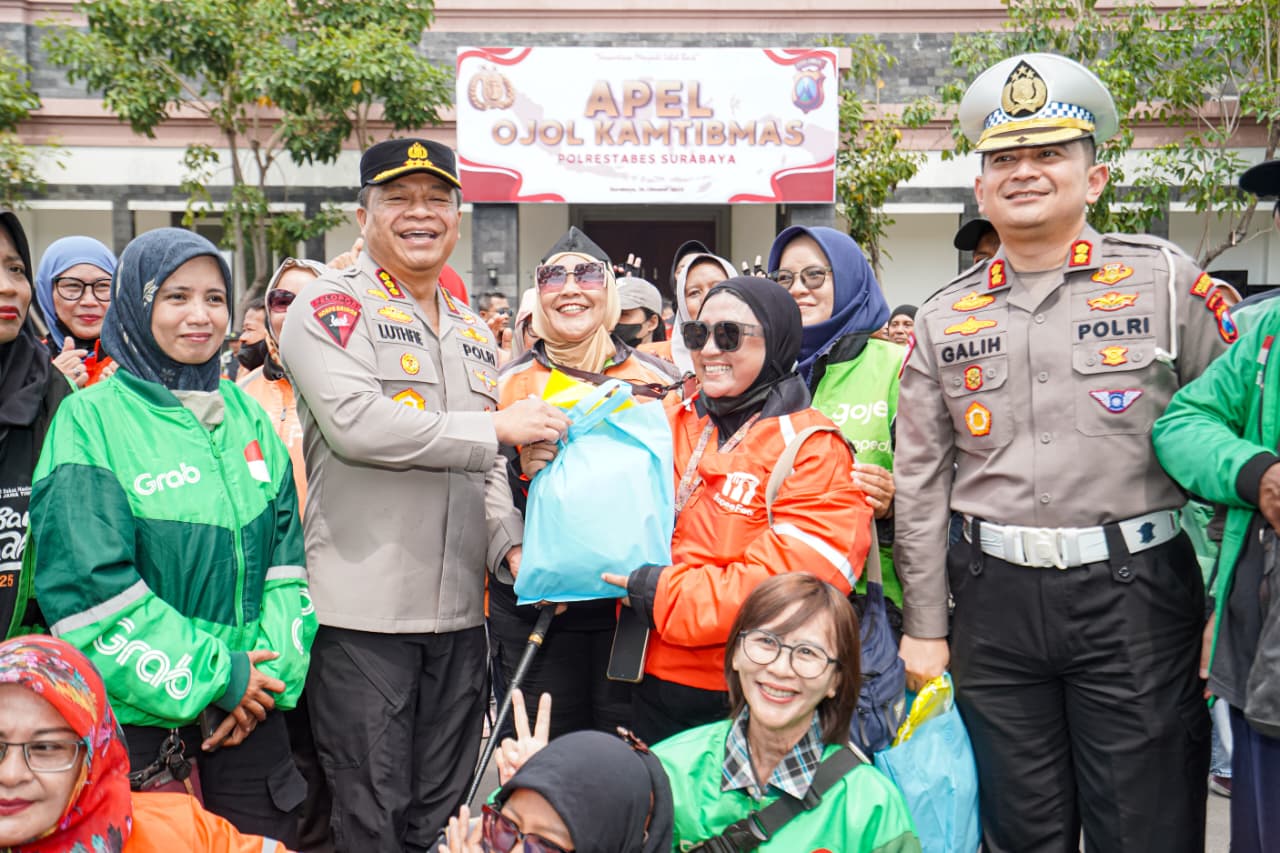Kapolrestabes Ajak Pengemudi Ojek Online Jaga Keamanan dan Keselamatan Kota