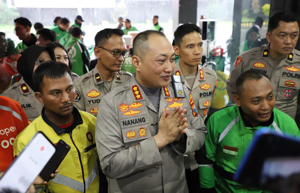 Sinergi Polresta Malang Kota Bersama Ojol Komitmen Jaga Kamtibmas