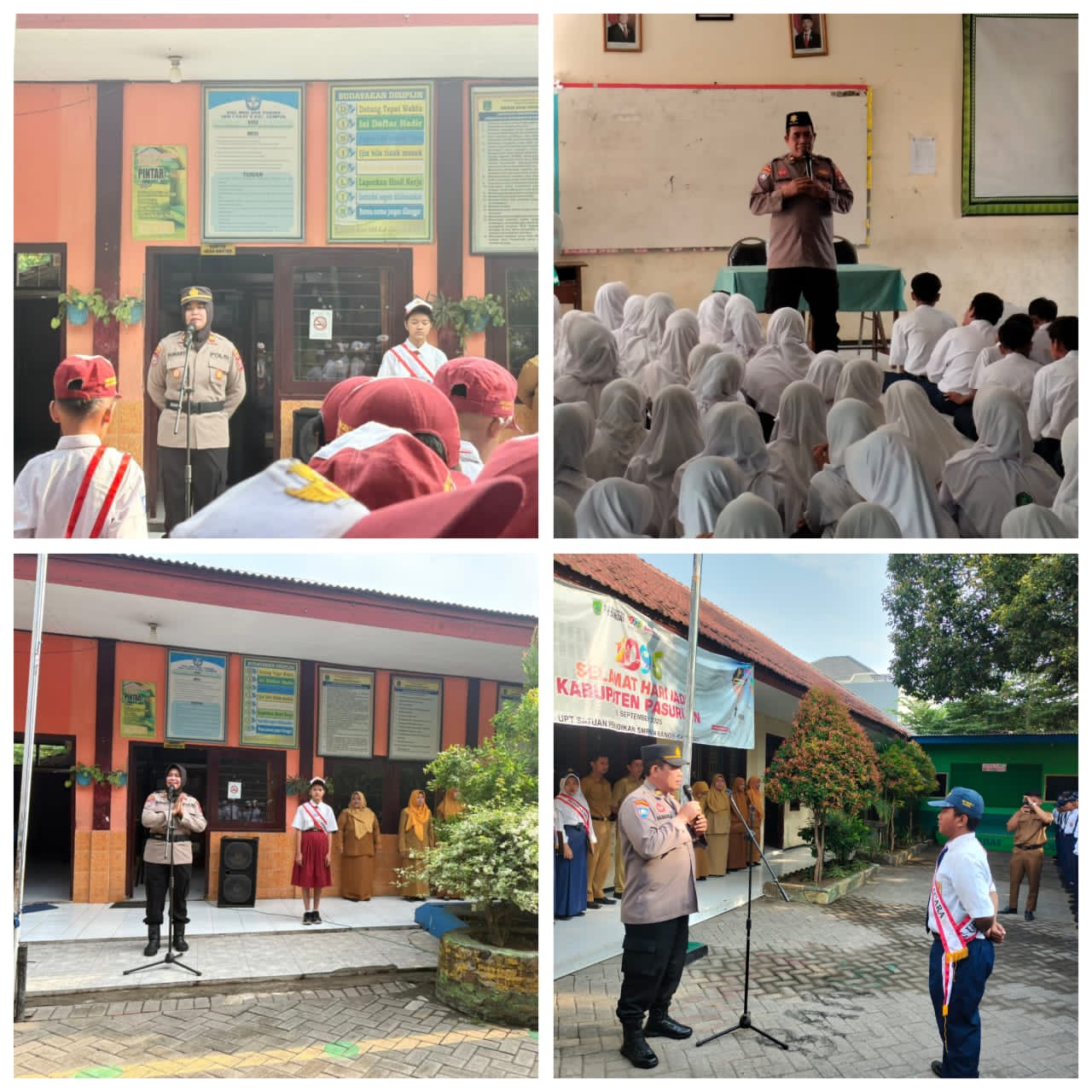 Satbinmas Polres Pasuruan Tanamkan Disiplin dan Kesadaran Hukum Sejak Dini Lewat Program “Go To School Cooling System”