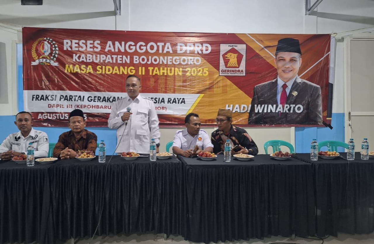 Hadi Winarto, Anggota DPRD Gerindra Bojonegoro Konsolidasikan Kader Serap Aspirasi Warga