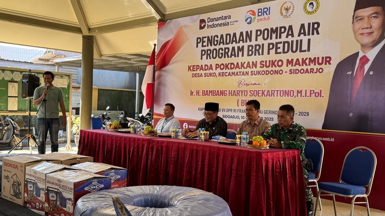 Bambang Haryo Perkuat Ketahanan Pangan, Dorong BRI Bantu Pompa Air untuk Pembudidaya Ikan Sidoarjo