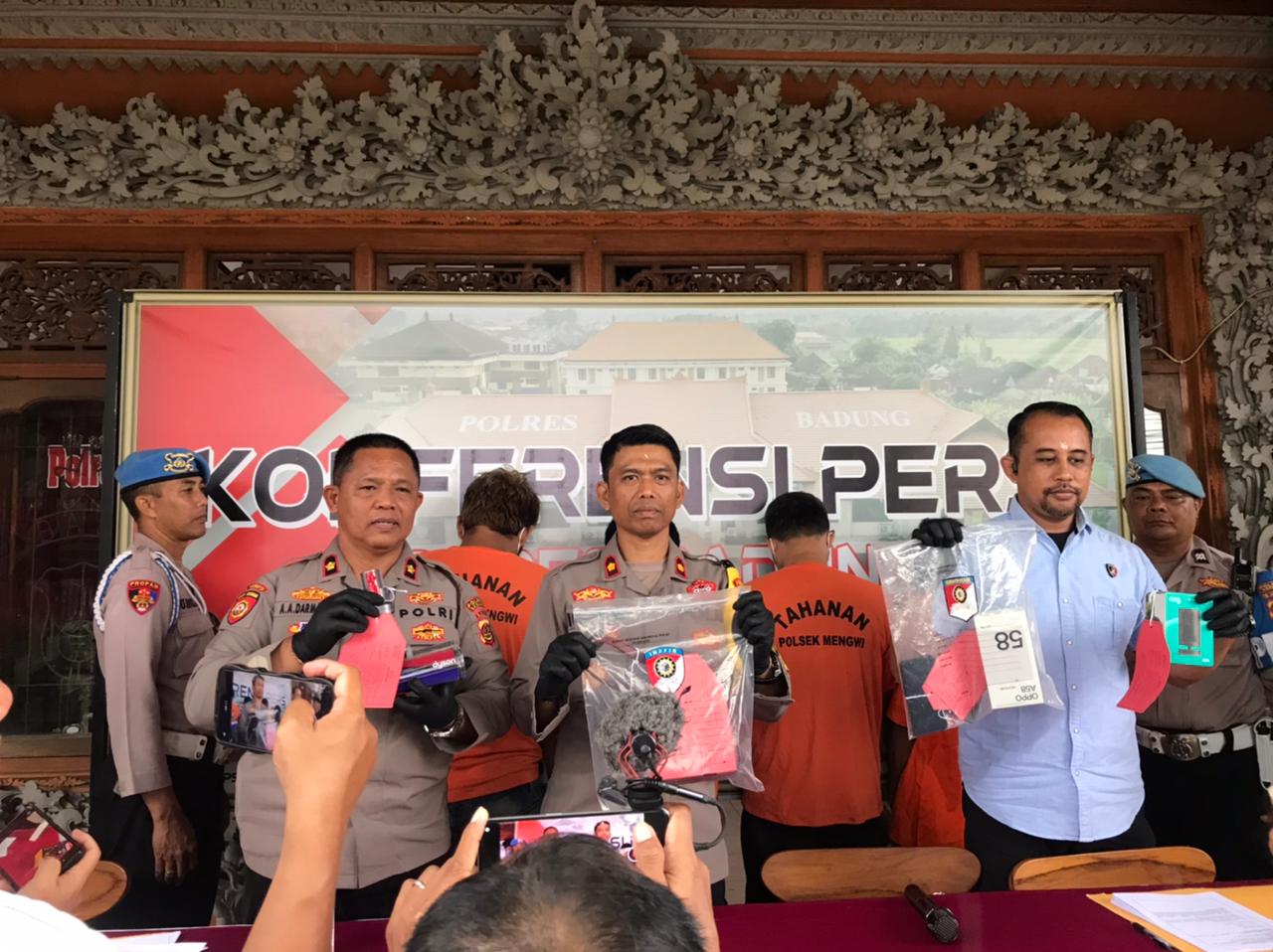 Polsek Mengwi Ungkap 5 Kasus Tindak Pidana, Lima Tersangka Ditahan