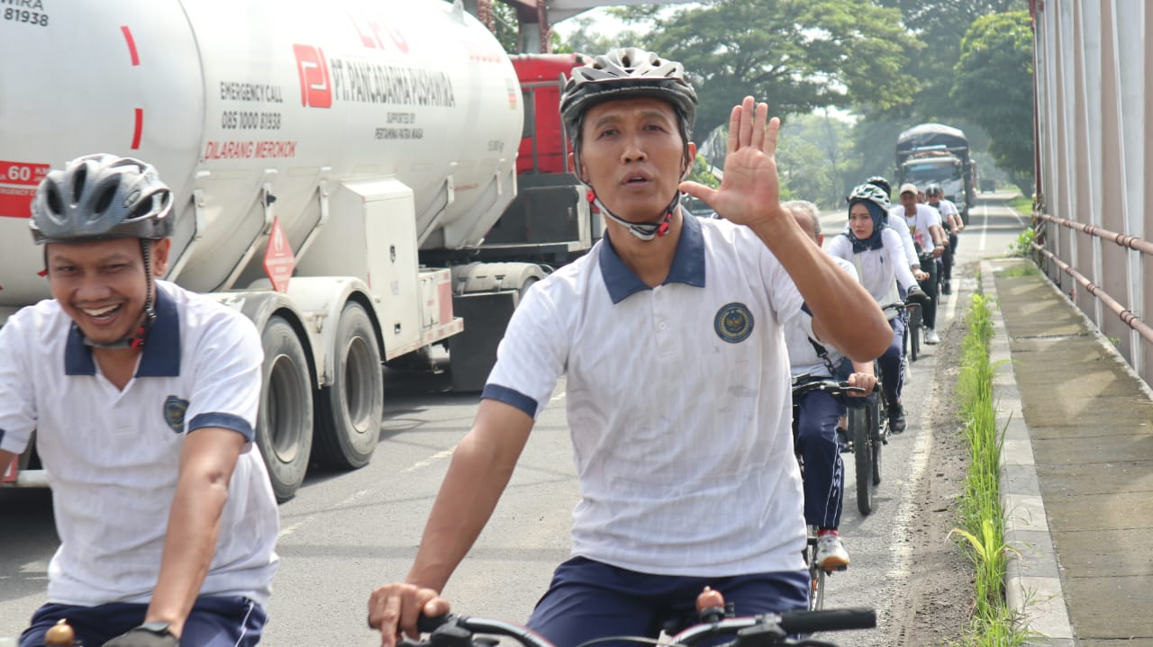 Jaga kebugaran, Lapas Ngawi Laksanakan Gowes Rute Ringroad Selatan