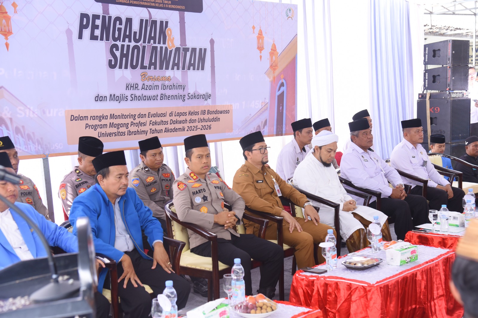 Kapolres Bondowoso dan Forkopimda Hadiri Kegiatan Sholawatan Bersama Warga Binaan di Lapas Kelas IIB Bondowoso