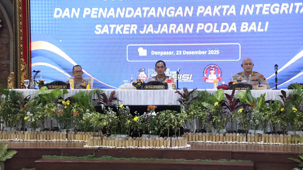 Polda Bali Gelar Sosialisasi DIPA TA 2026 dan Penandatanganan Pakta Integritas Satker