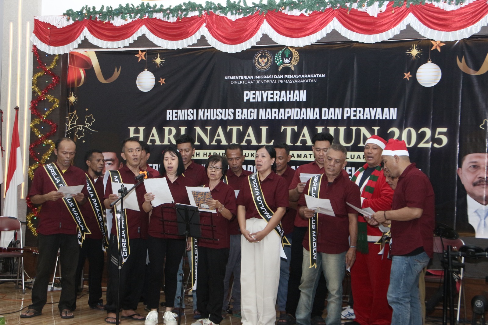 Hadirkan Sukacita Natal, Warga Binaan Lapas I Madiun Rayakan Hari Raya Bersama Keluarga